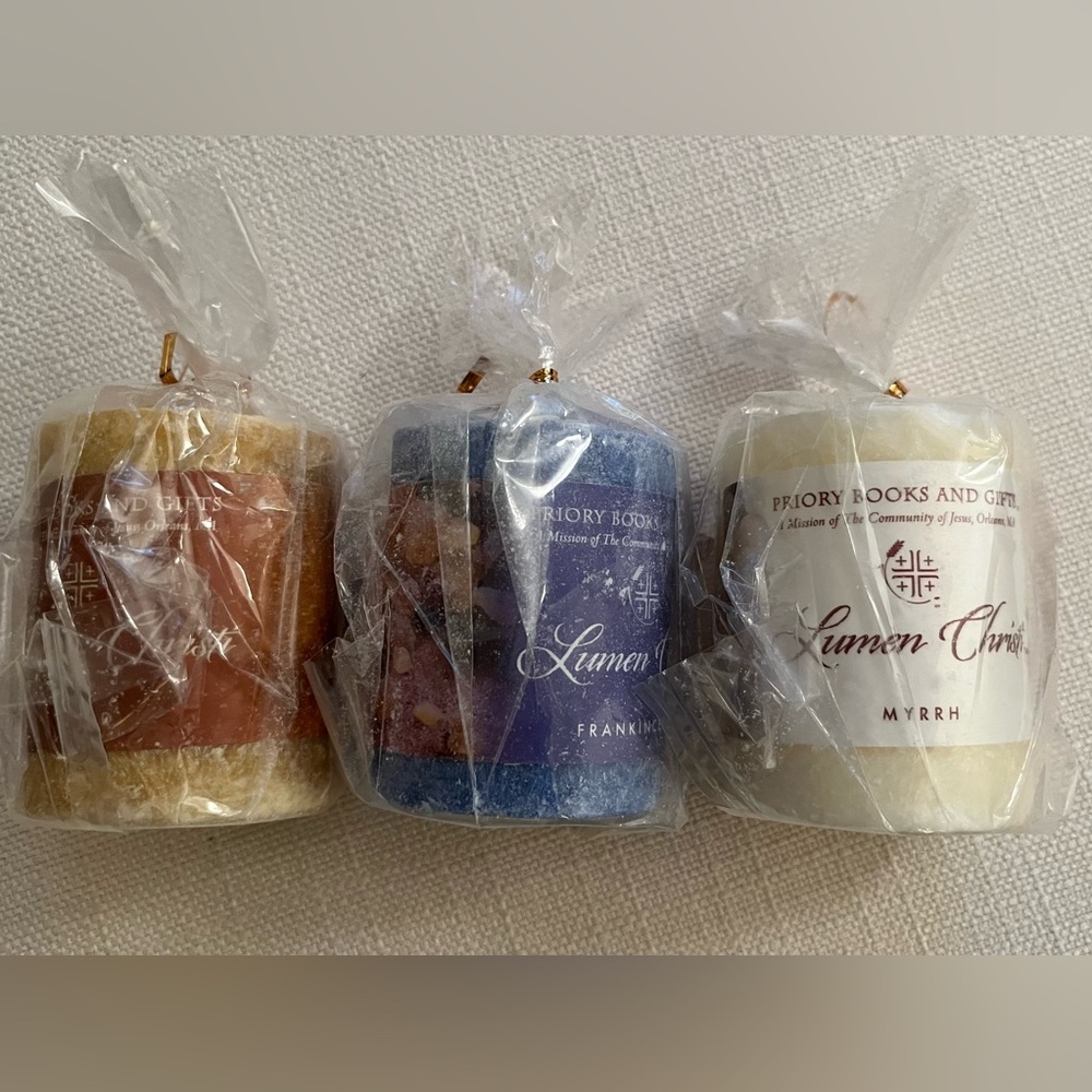 Gold, Frankincense, and Myrrh Candle Set